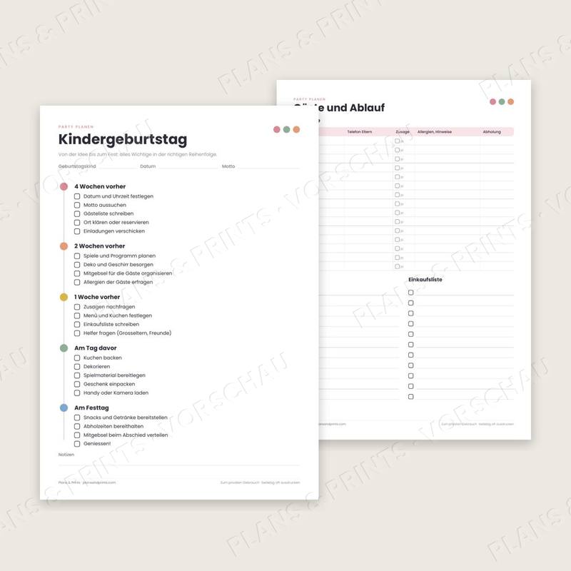 Kindergeburtstag Planer