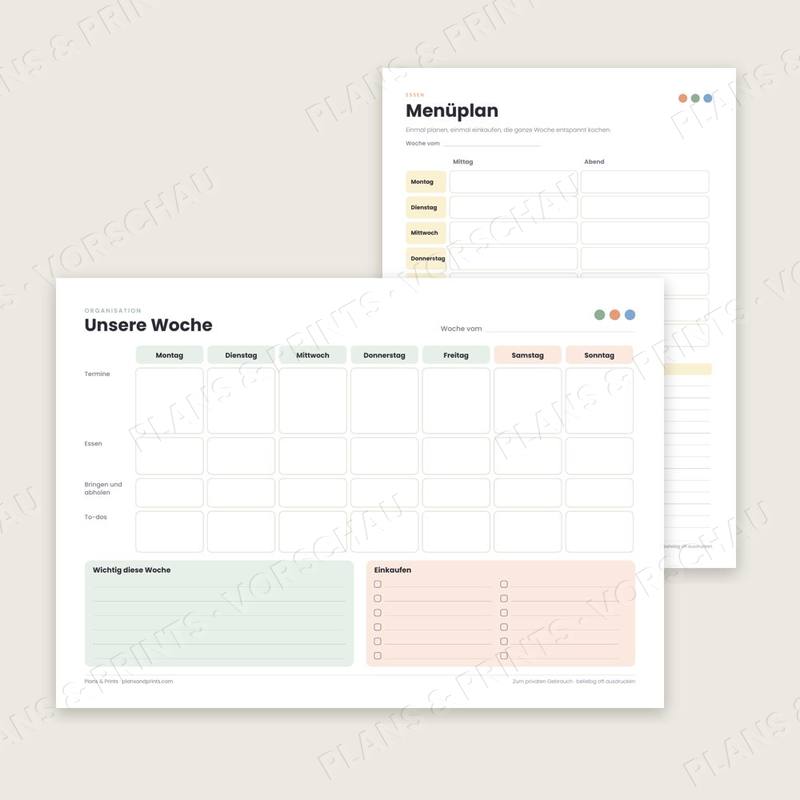 Wochenplan Familie